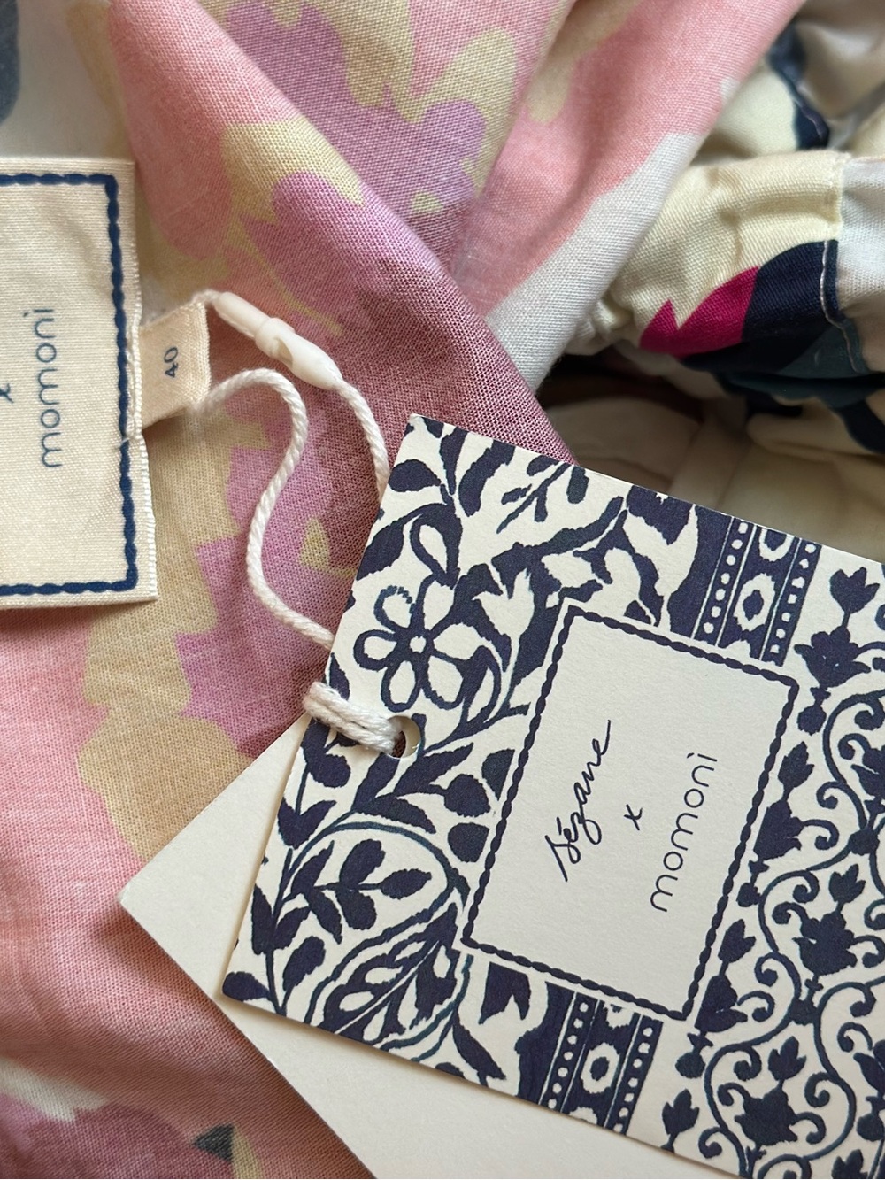 Sz 40 / 8 Sezane x Momonì Joan Jumpsuit romper shorts floral short sleeve pocket - Picture 12 of 13